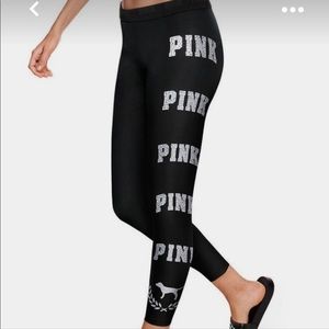Pink Victoria's Secret bling Leggings size small